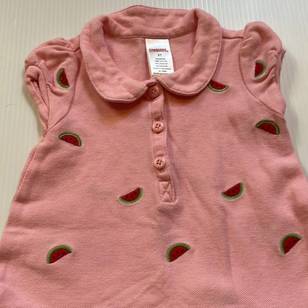 Gymboree pink dress with red 🍉 watermelons.  Size 2T